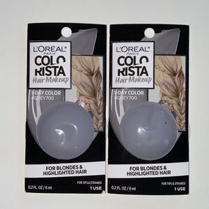 5/$25 L’Oreal Colorista Singles in Gray x2 Lot one day hair coloring.